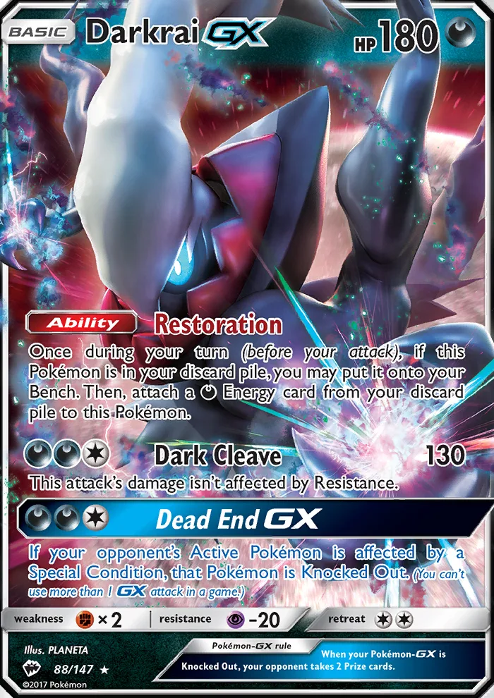 Darkrai GX · Burning Shadows 88/147