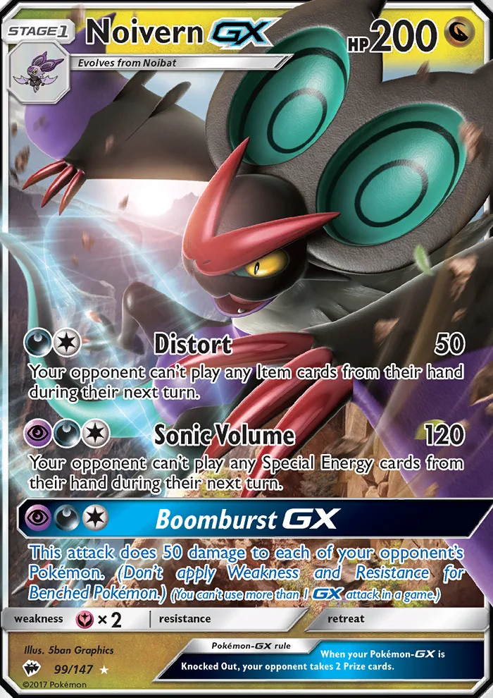 Noivern GX · Burning Shadows 99/147