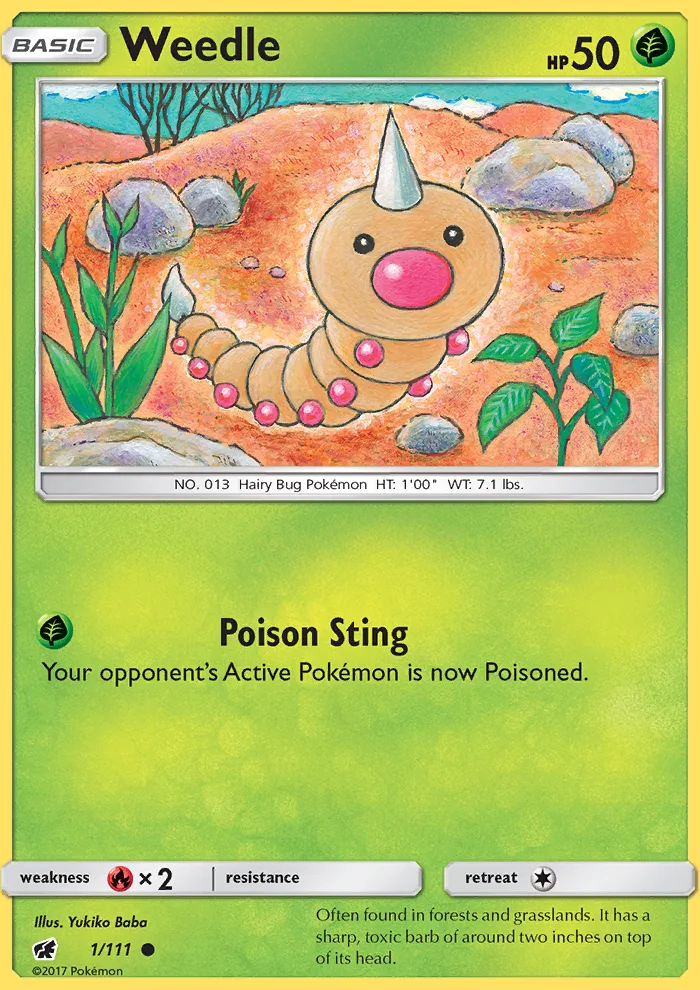Weedle · Crimson Invasion 1/111