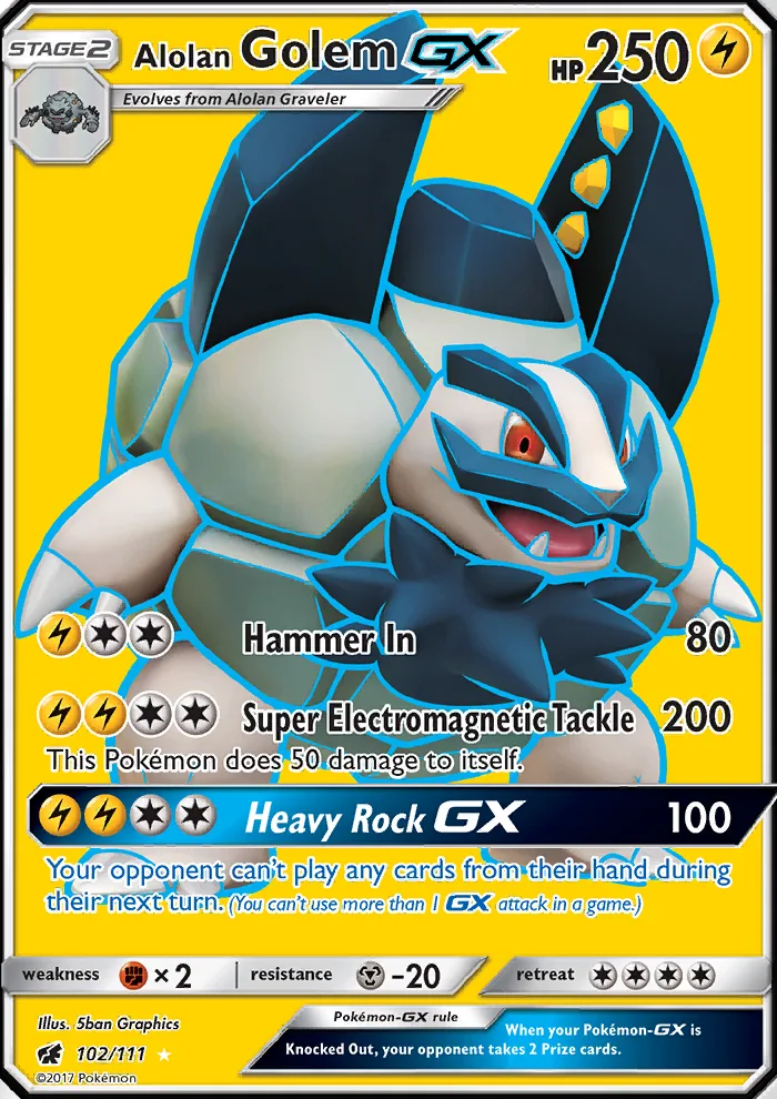 Alolan Golem GX · Crimson Invasion 102/111