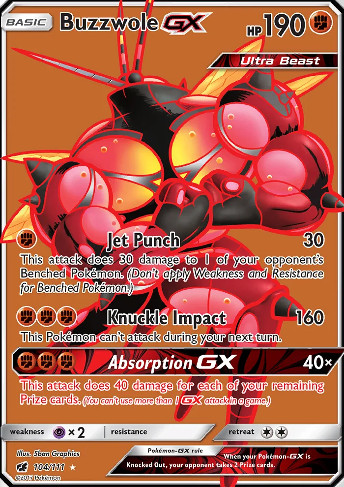 Buzzwole GX · Crimson Invasion 104/111