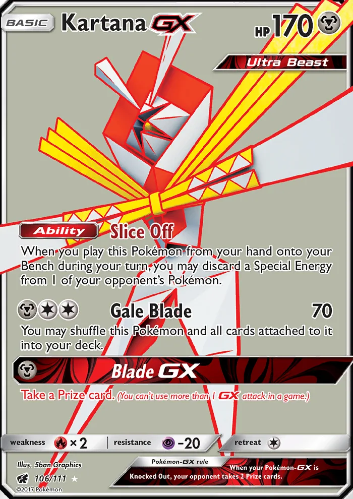 Kartana GX · Crimson Invasion 106/111