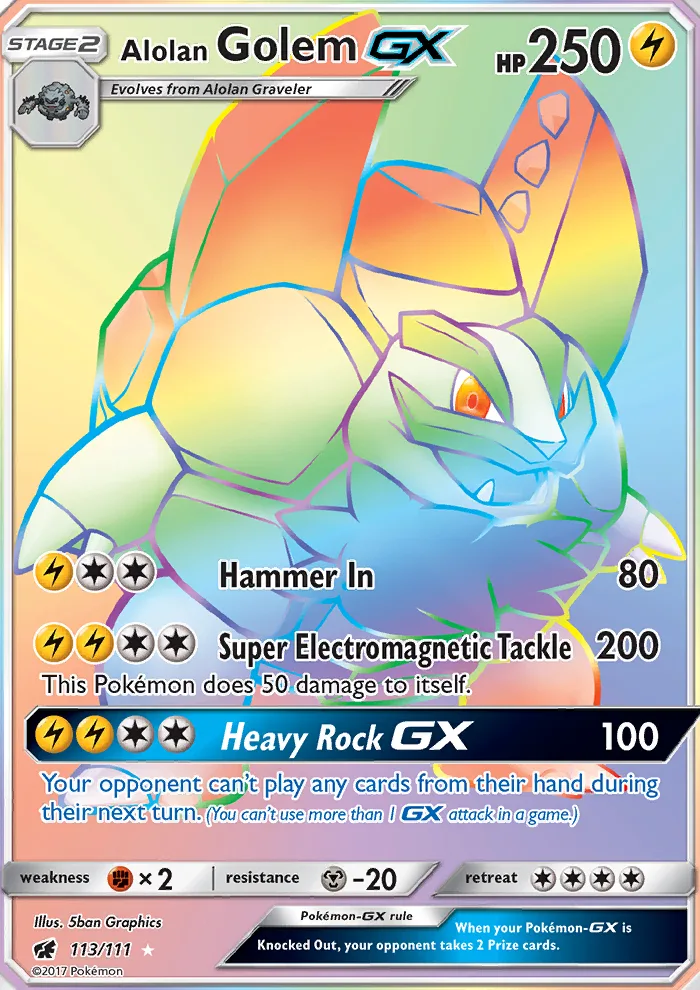Alolan Golem GX · Crimson Invasion 113/111