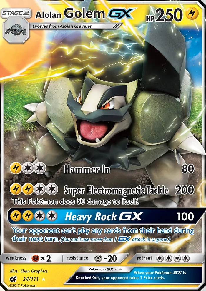 Alolan Golem GX · Crimson Invasion 34/111