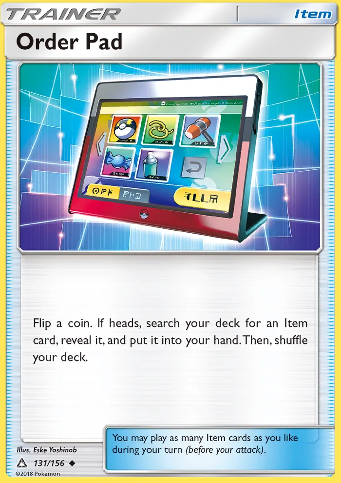 Order Pad · Ultra Prism 131/156