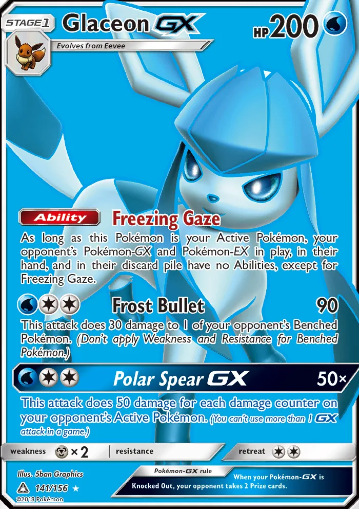 Glaceon GX · Ultra Prism 141/156