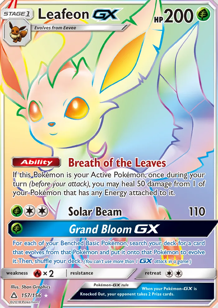 Leafeon GX · Ultra Prism 157/156