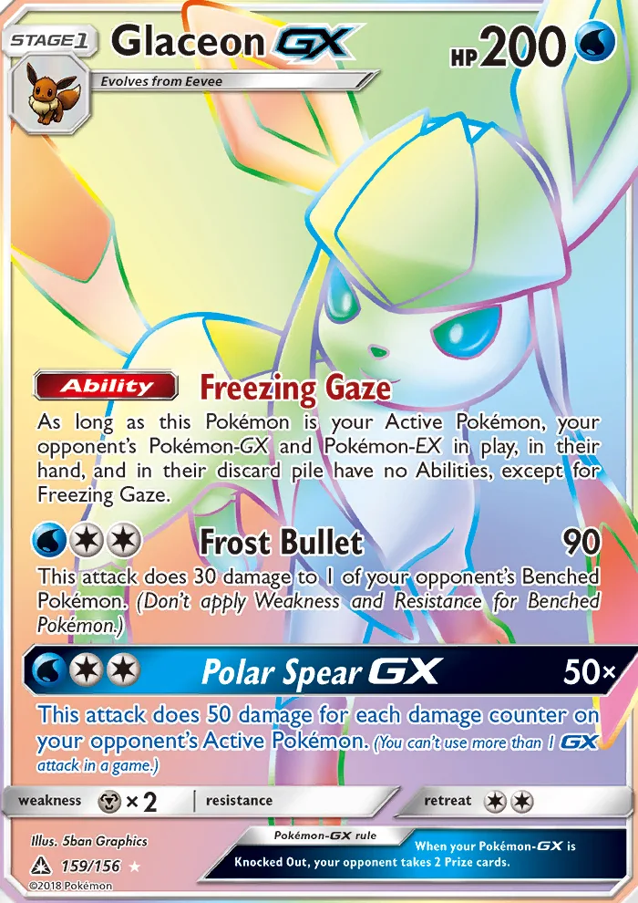 Glaceon GX · Ultra Prism 159/156