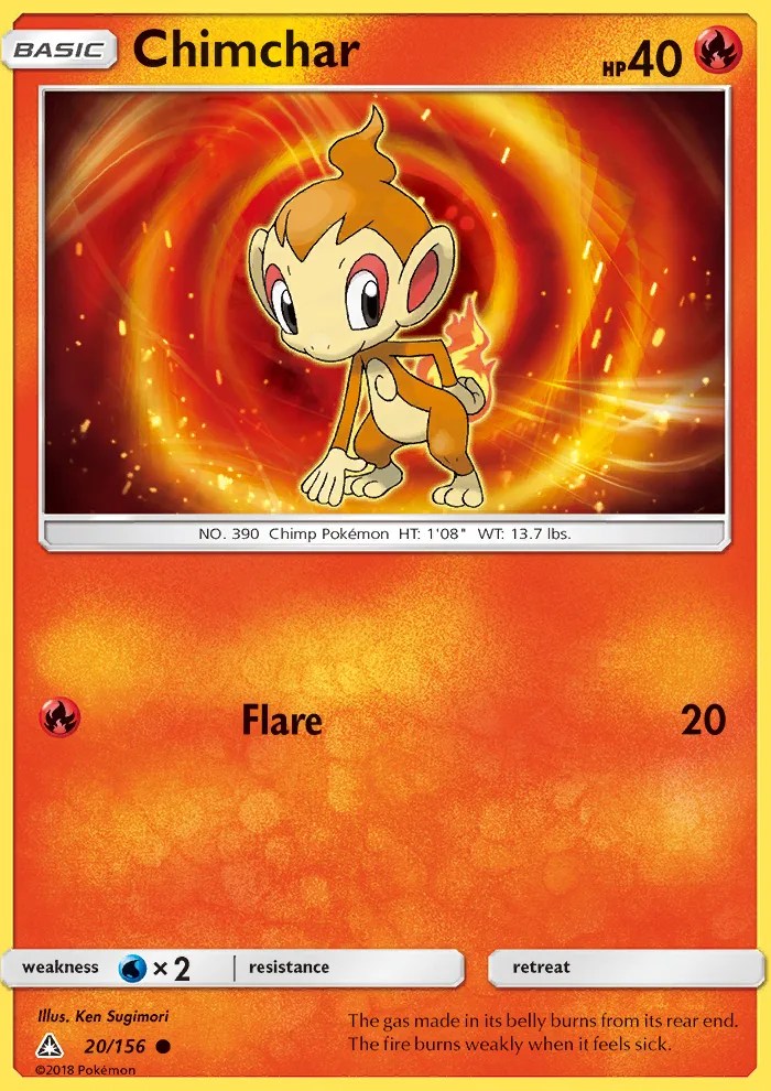Chimchar · Ultra Prism 20/156