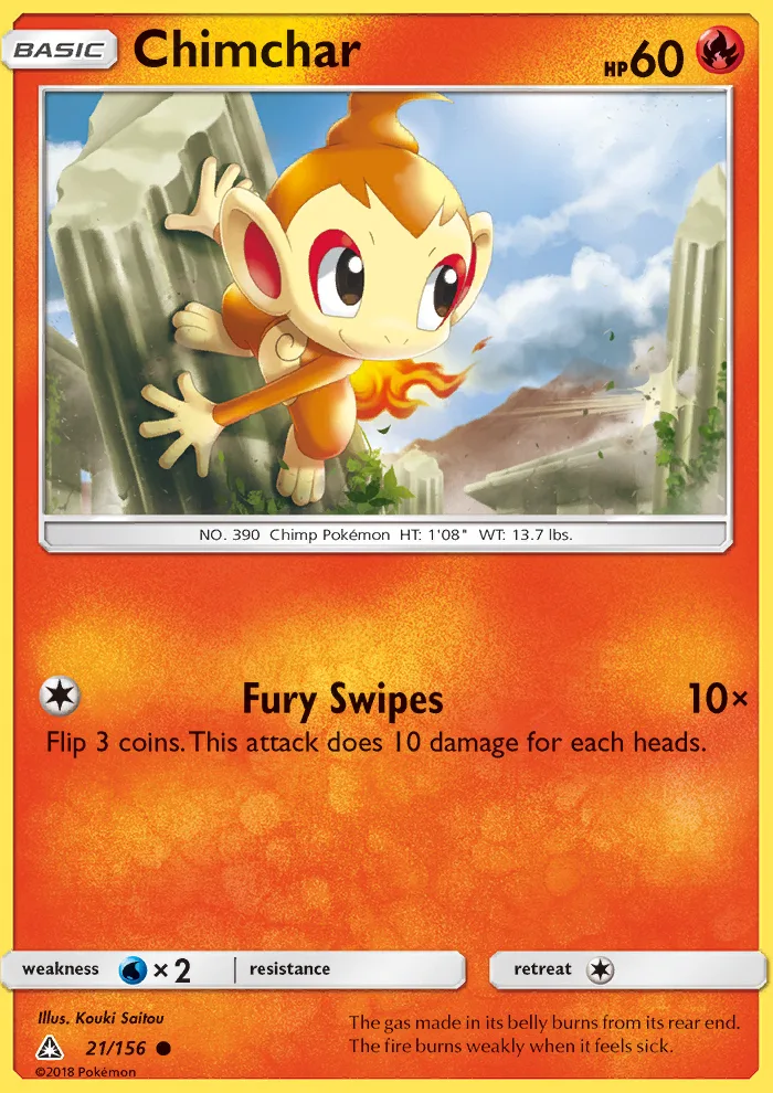 Chimchar · Ultra Prism 21/156