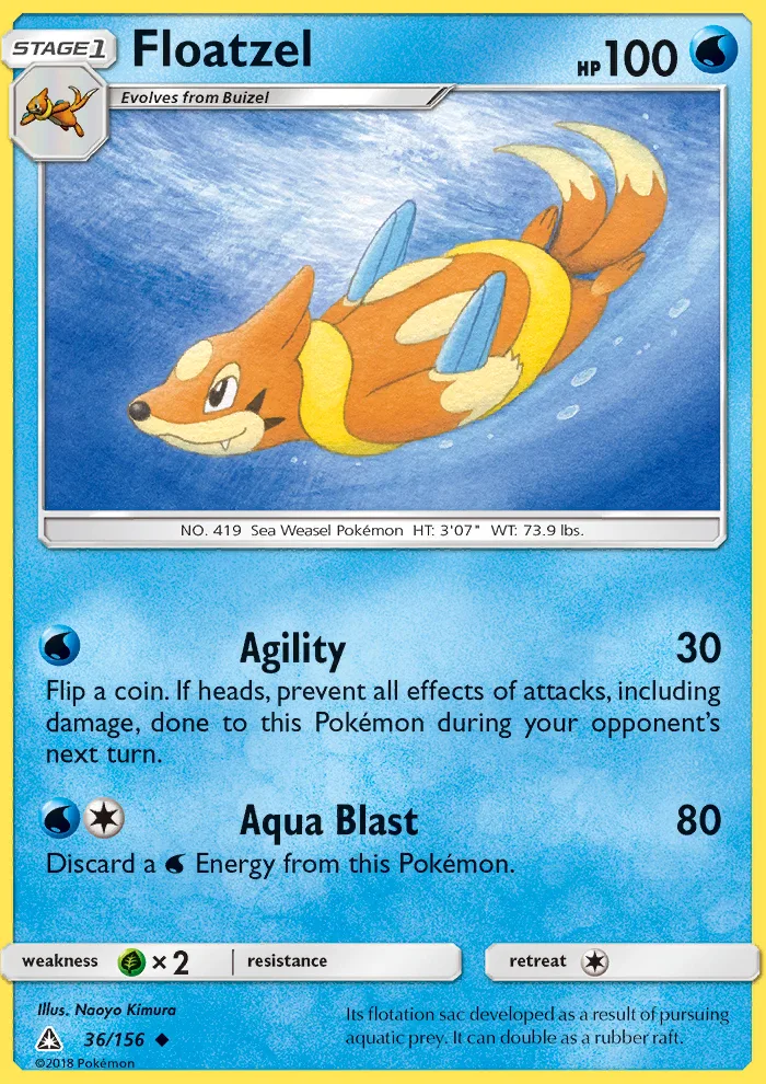 Floatzel · Ultra Prism 36/156