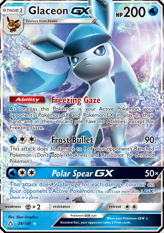 Glaceon GX · Ultra Prism 39/156