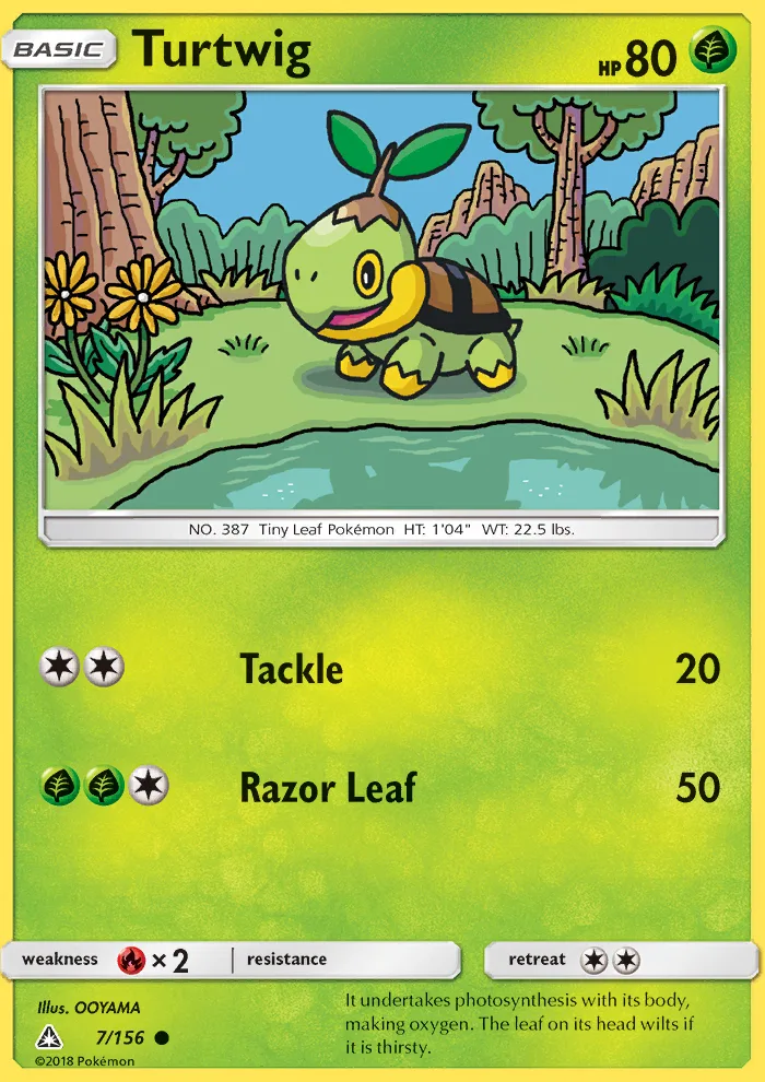 Turtwig · Ultra Prism 7/156