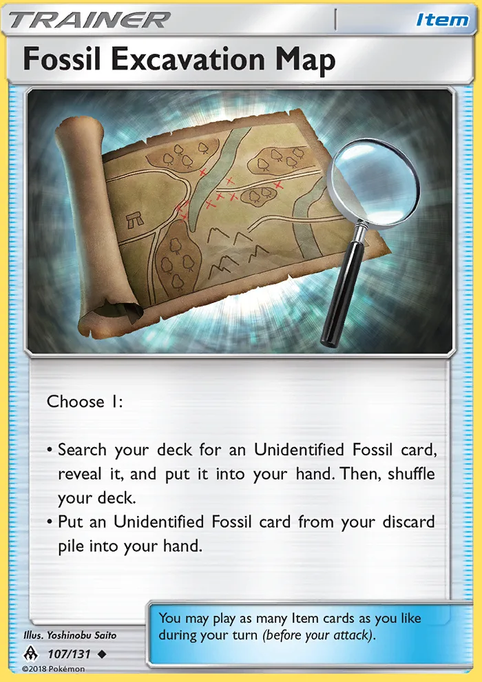 Fossil Excavation Map · Forbidden Light 107/131