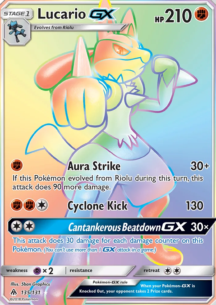 Lucario GX · Forbidden Light 135/131