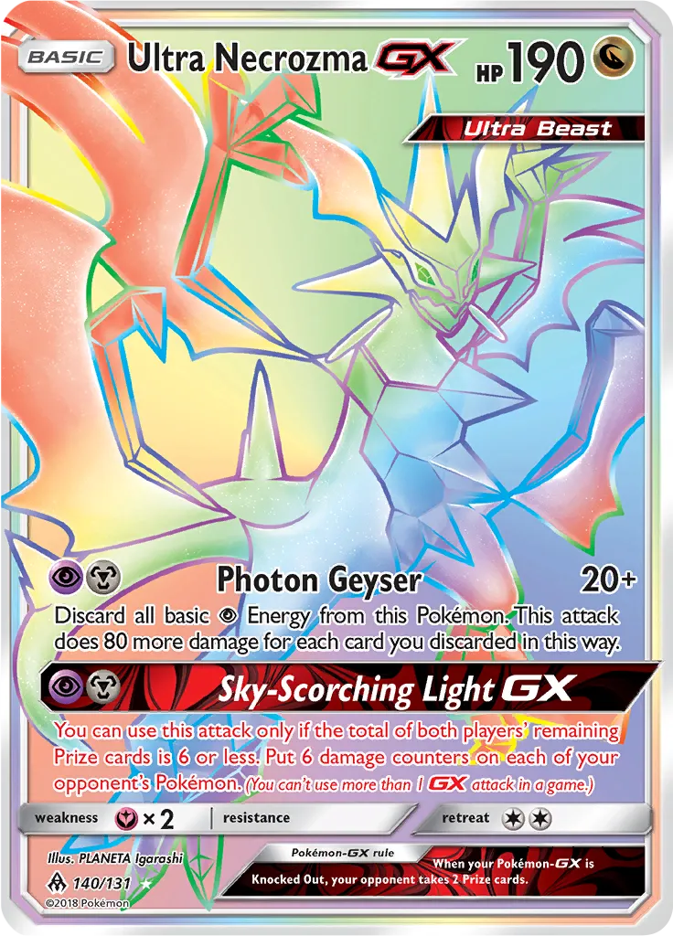 Ultra Necrozma GX · Forbidden Light 140/131