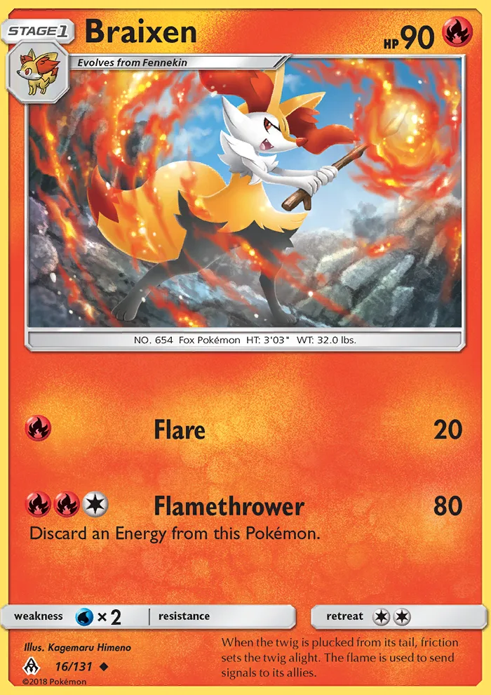 Braixen · Forbidden Light 16/131