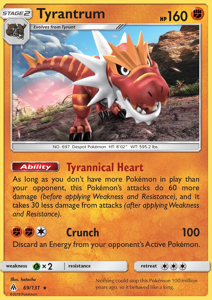 Tyrantrum · Forbidden Light 69/131