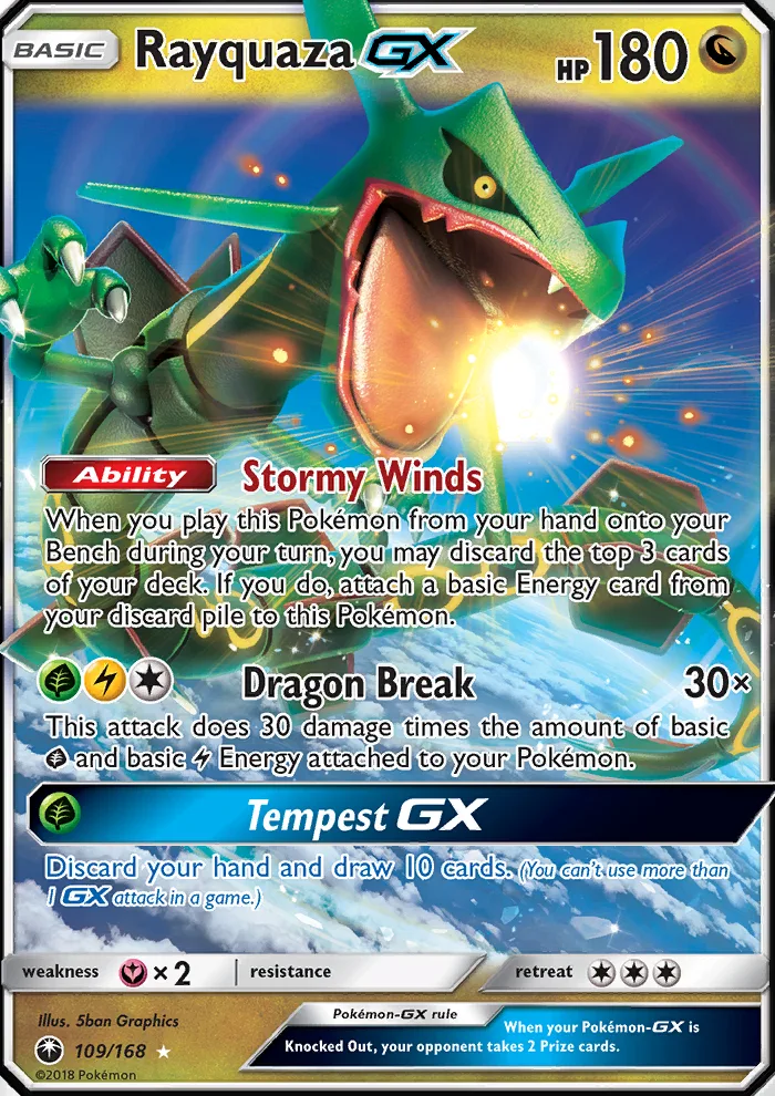 Rayquaza GX · Celestial Storm 109/168