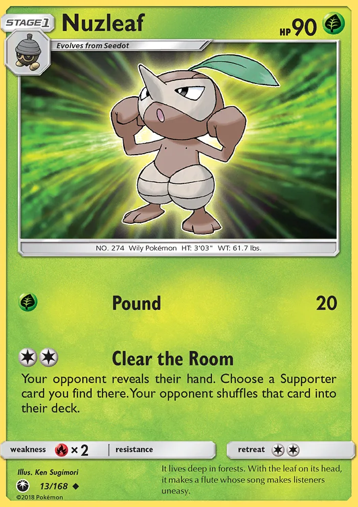 Nuzleaf · Celestial Storm 13/168