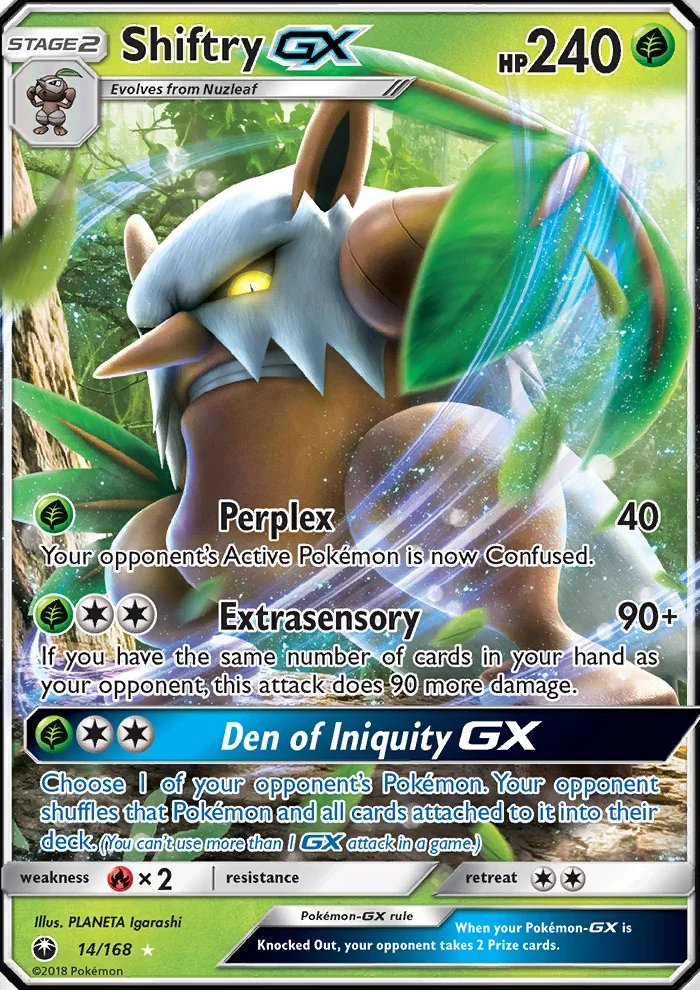 Shiftry GX · Celestial Storm 14/168