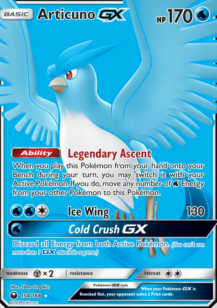 Articuno GX · Celestial Storm 154/168