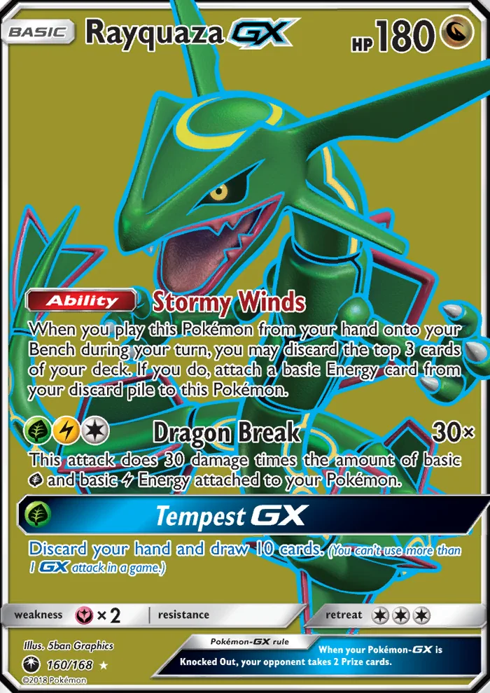 Rayquaza GX · Celestial Storm 160/168