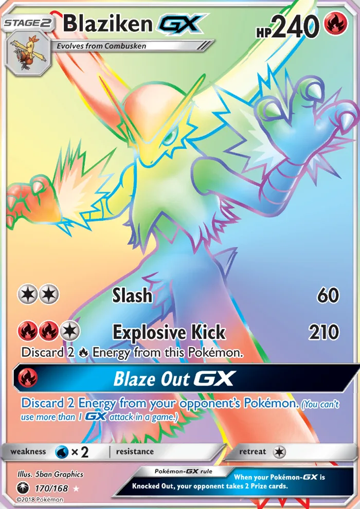 Blaziken GX · Celestial Storm 170/168