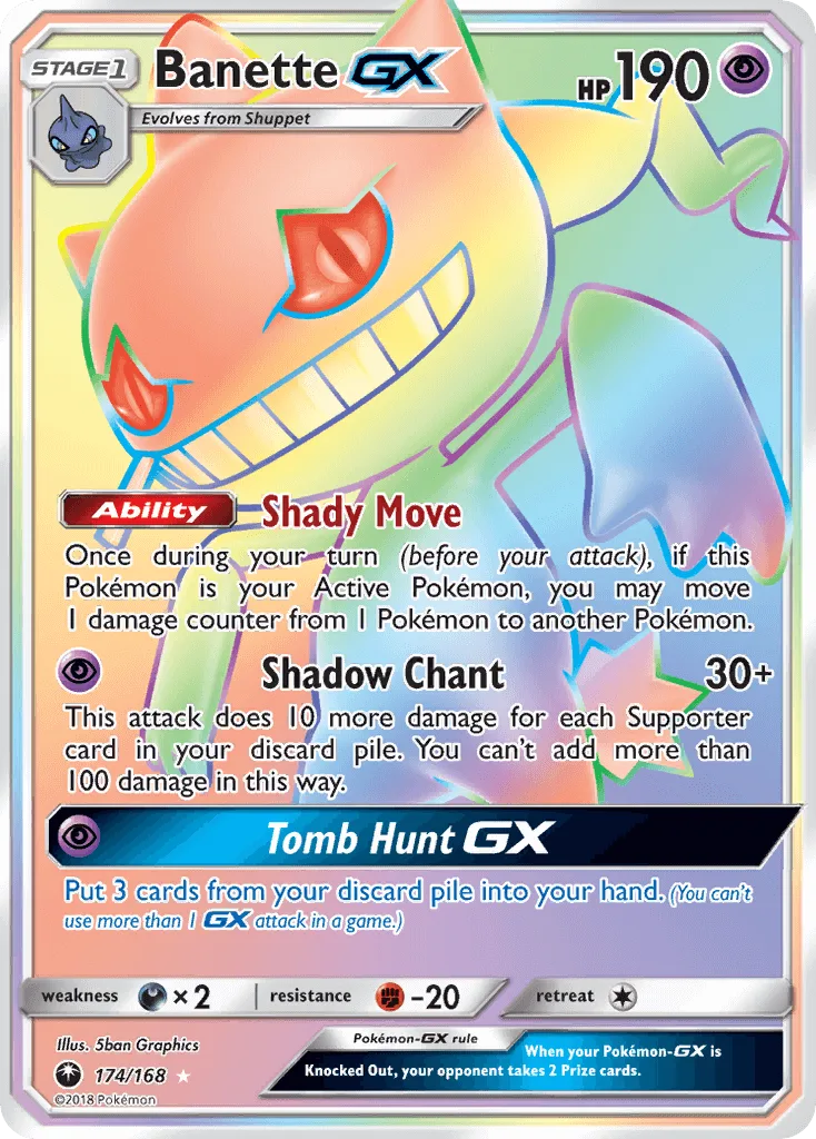 Banette GX · Celestial Storm 174/168