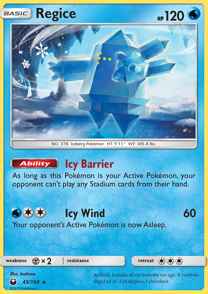 Regice · Celestial Storm 45/168