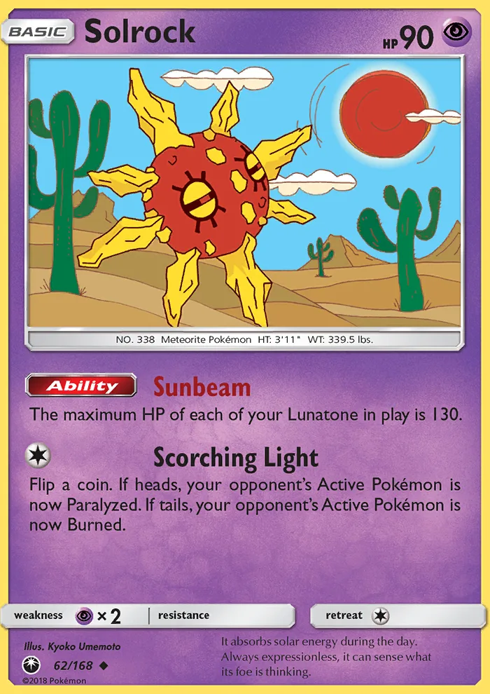 Solrock · Celestial Storm 62/168