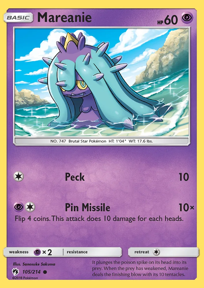 Mareanie · Lost Thunder 105/214