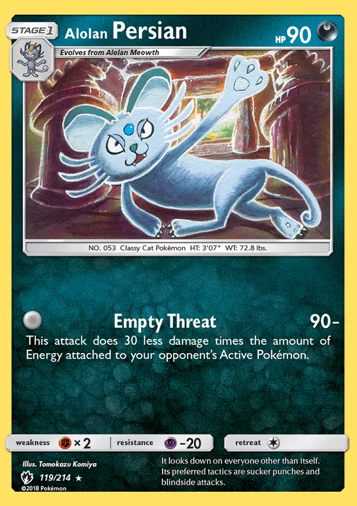Alolan Persian · Lost Thunder 119/214