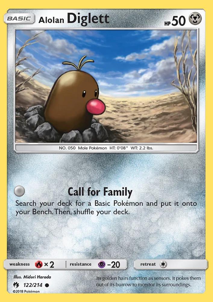 Alolan Diglett · Lost Thunder 122/214