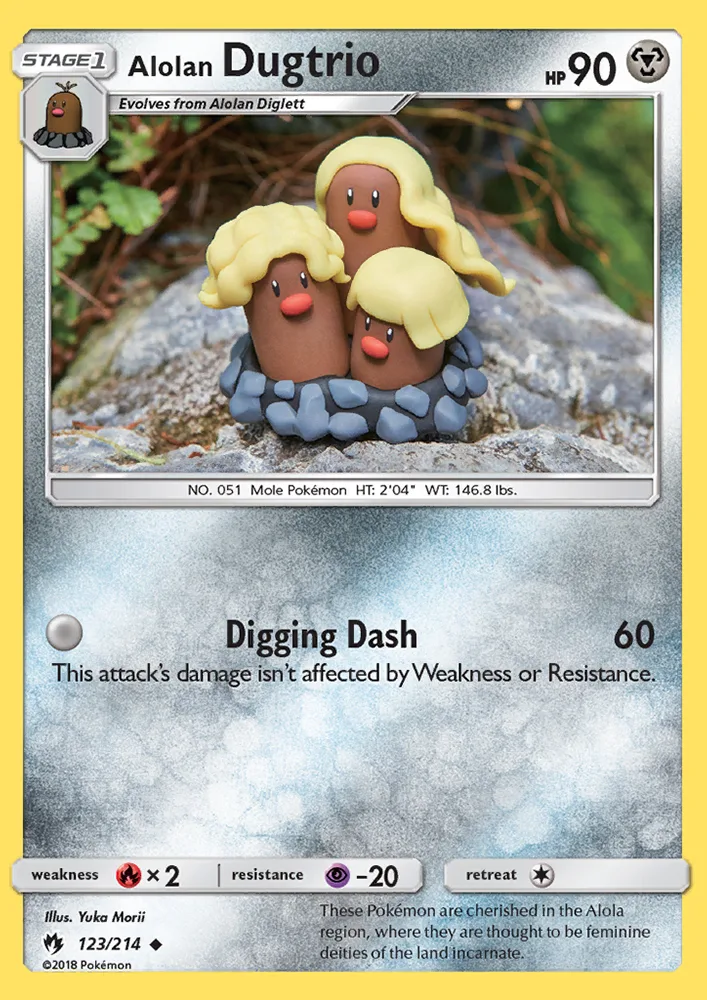 Alolan Dugtrio · Lost Thunder 123/214