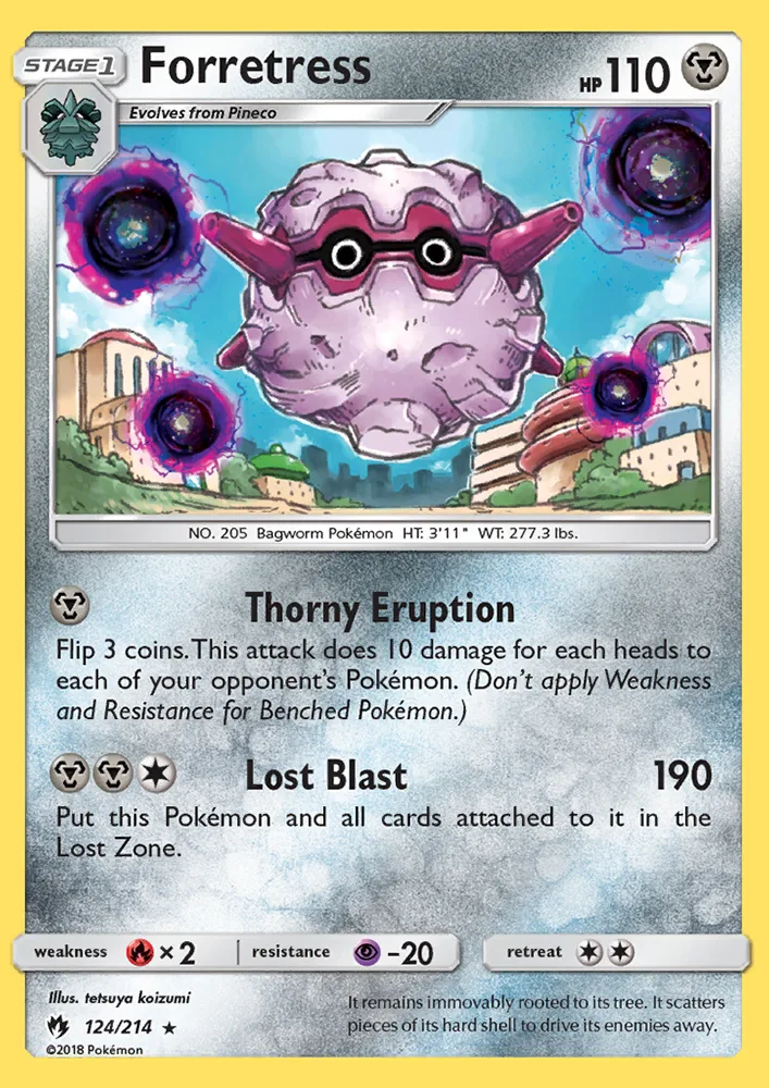 Forretress · Lost Thunder 124/214