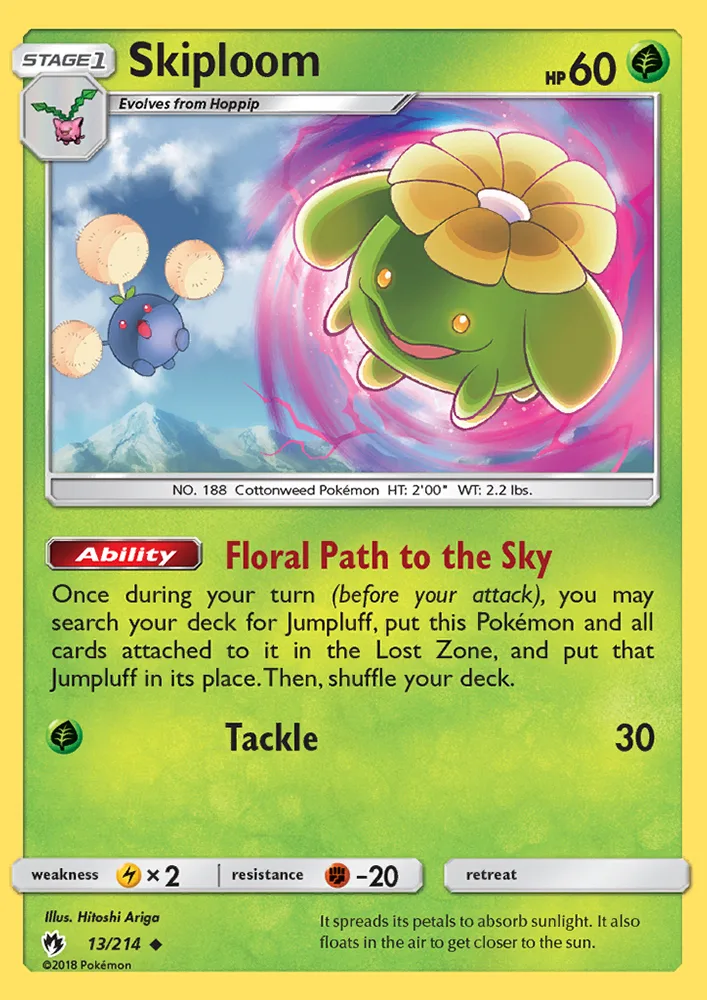 Skiploom · Lost Thunder 13/214