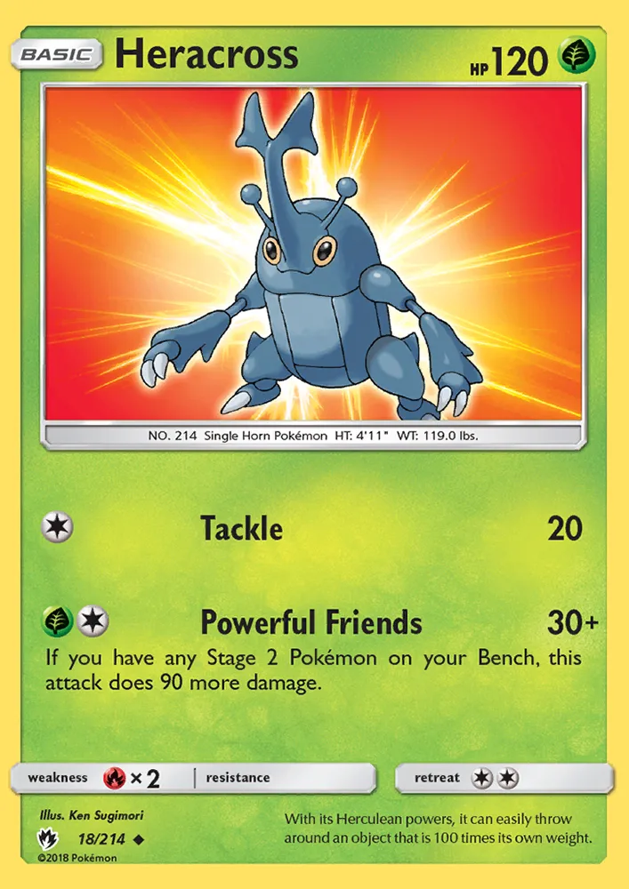 Heracross · Lost Thunder 18/214