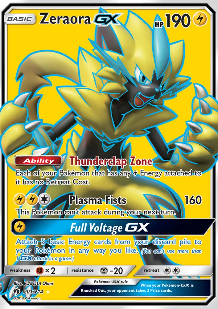Zeraora GX · Lost Thunder 201/214