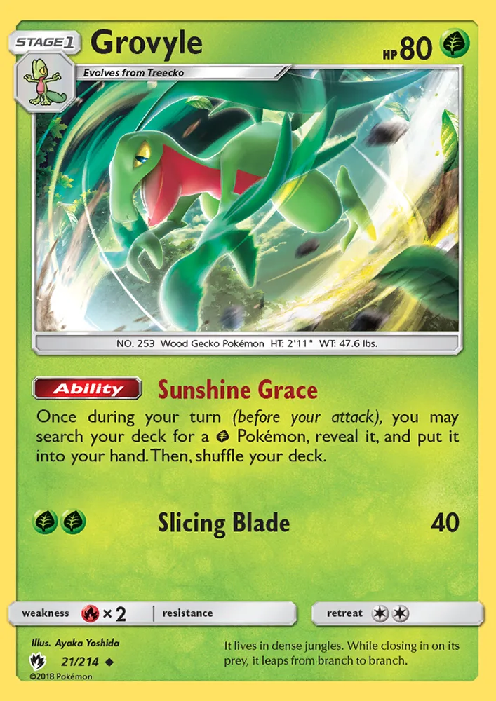 Grovyle · Lost Thunder 21/214