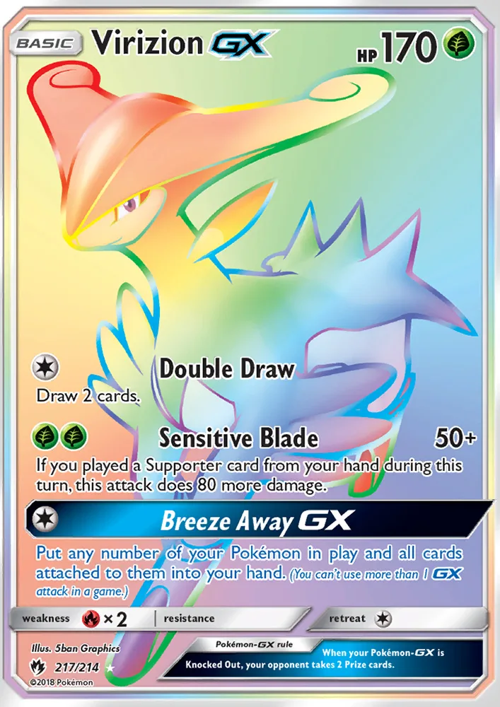 Virizion GX · Lost Thunder 217/214