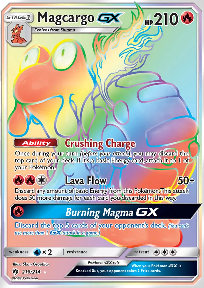 Magcargo GX · Lost Thunder 218/214