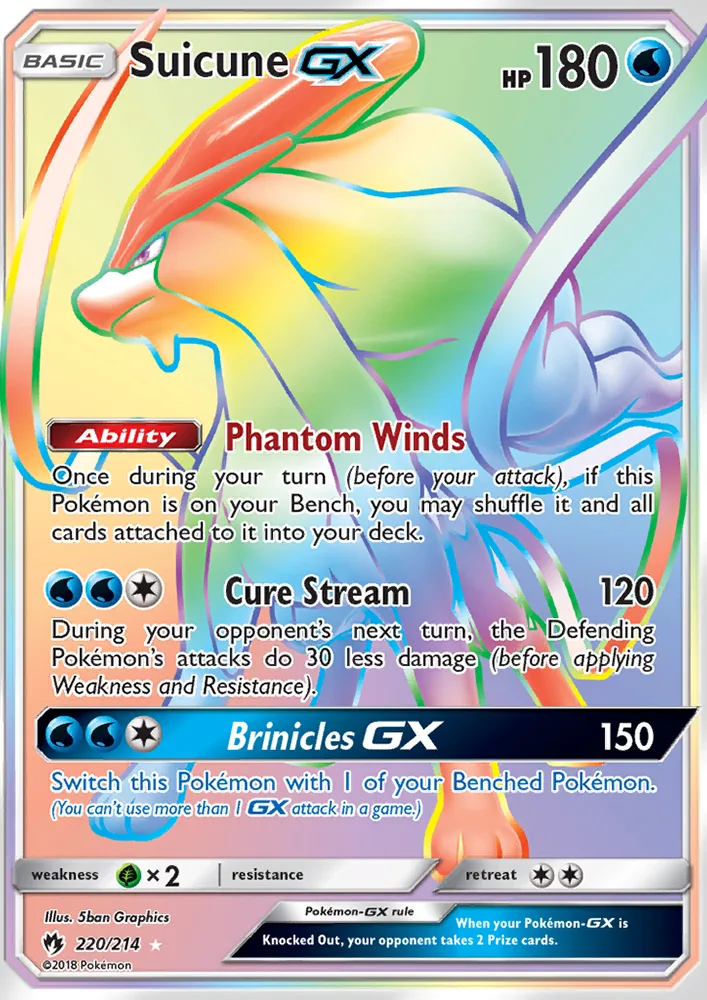 Suicune GX · Lost Thunder 220/214
