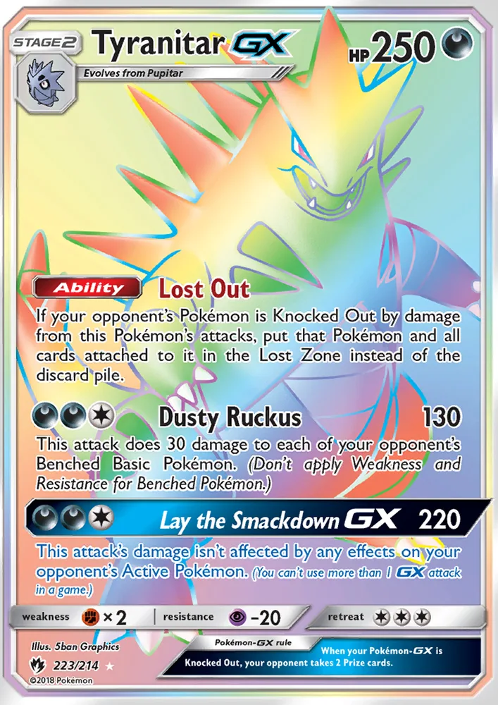 Tyranitar GX · Lost Thunder 223/214