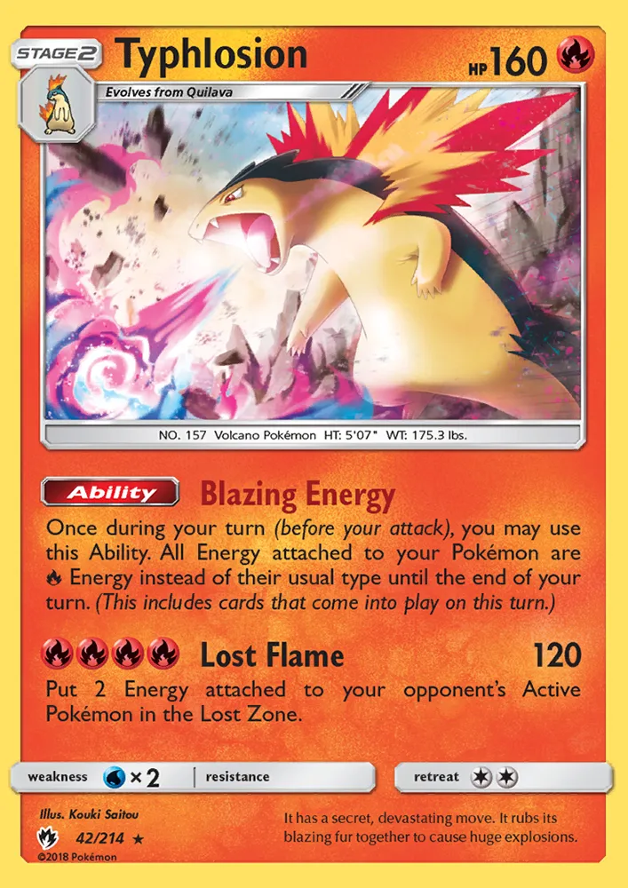 Typhlosion · Lost Thunder 42/214