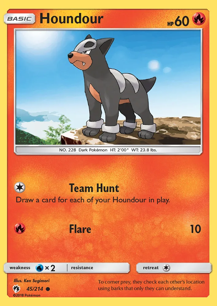 Houndour · Lost Thunder 45/214