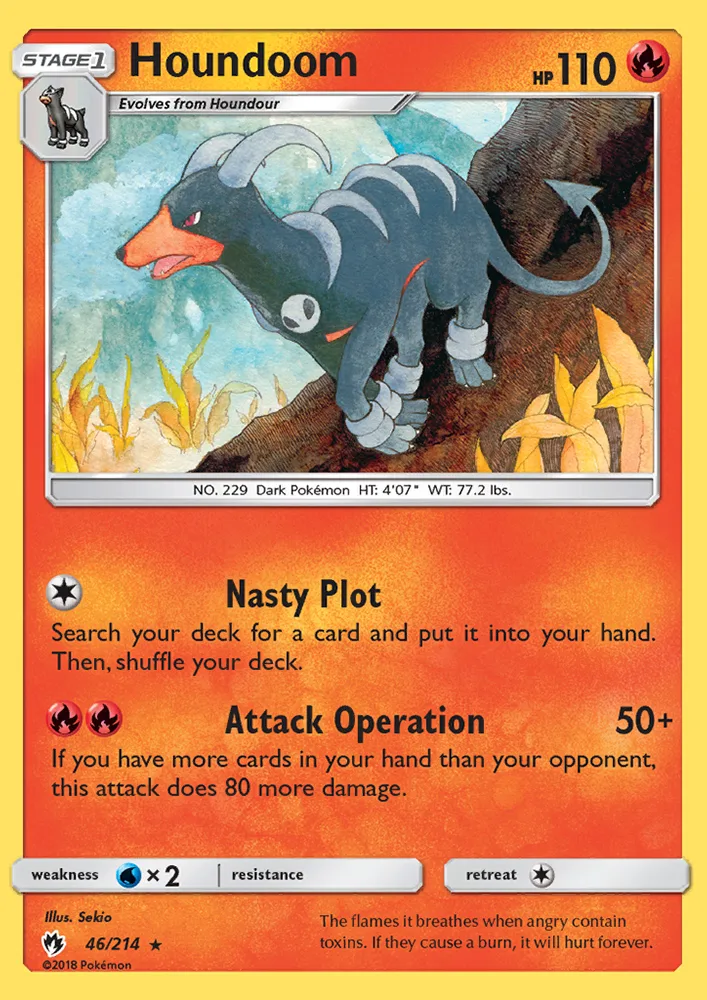 Houndoom · Lost Thunder 46/214