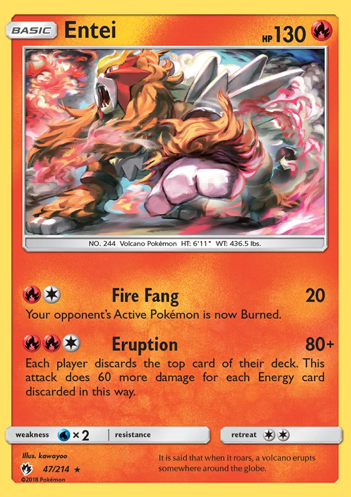 Entei · Lost Thunder 47/214