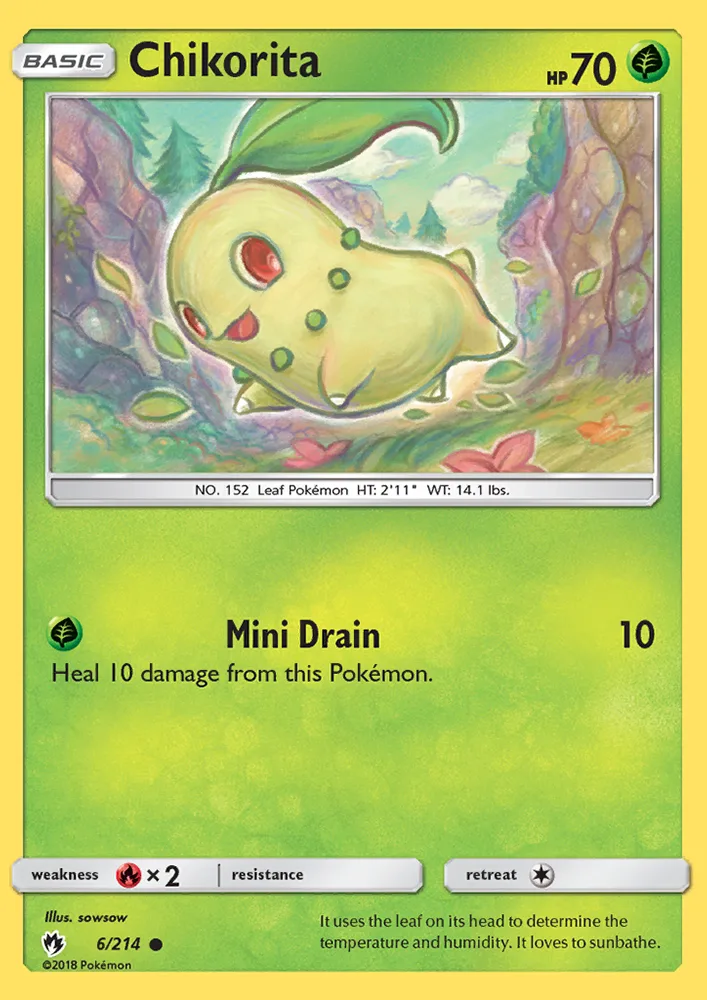 Chikorita · Lost Thunder 6/214