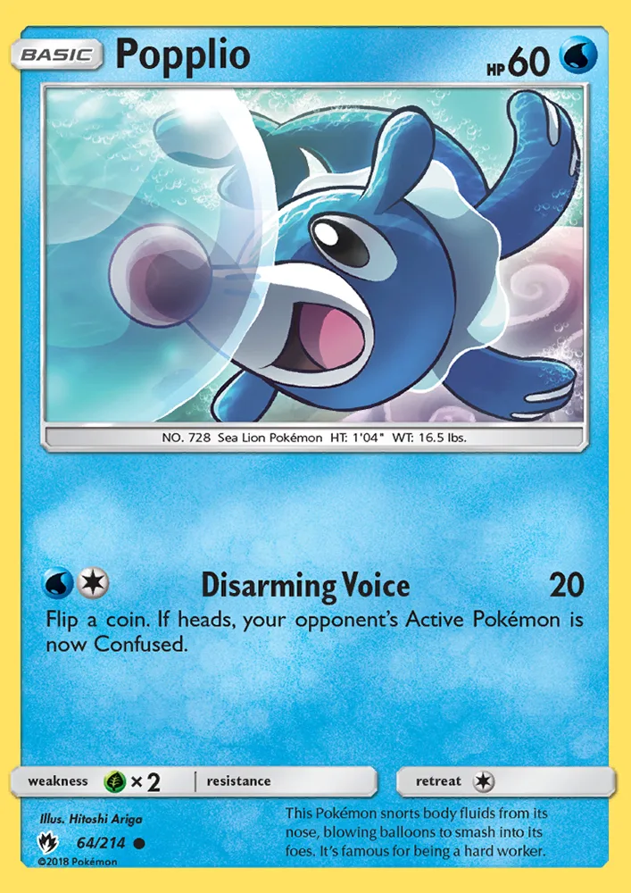 Popplio · Lost Thunder 64/214
